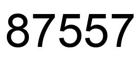 Número 87557 imagen negro