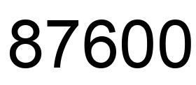 Number 87600 black image
