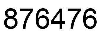 Number 876476 black image