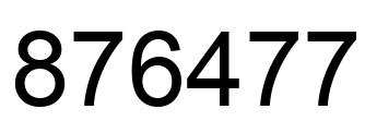 Number 876477 black image