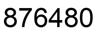 Number 876480 black image
