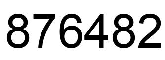 Number 876482 black image