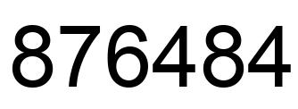 Number 876484 black image