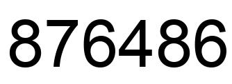 Number 876486 black image