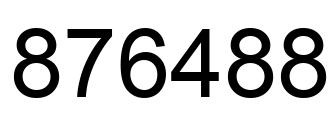 Number 876488 black image