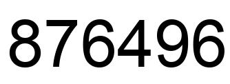 Number 876496 black image