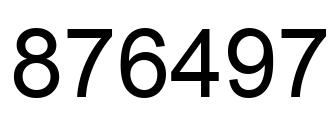 Number 876497 black image
