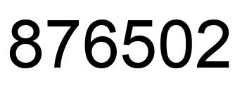 Number 876502 black image