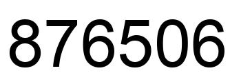 Number 876506 black image