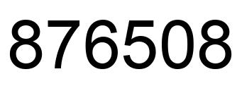 Number 876508 black image