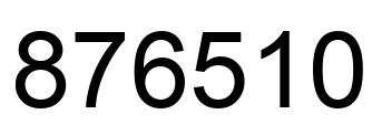 Number 876510 black image