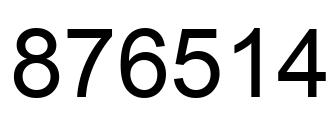 Number 876514 black image