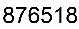 Number 876518 black image