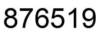 Number 876519 black image