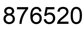 Number 876520 black image