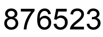 Number 876523 black image