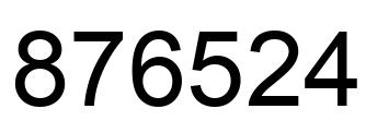 Number 876524 black image