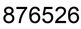 Number 876526 black image