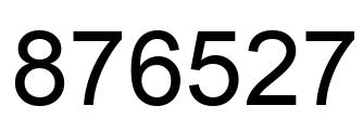 Number 876527 black image