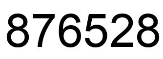 Number 876528 black image