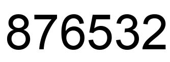 Number 876532 black image