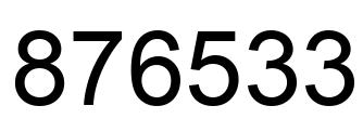 Number 876533 black image
