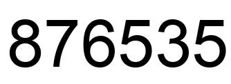 Number 876535 black image