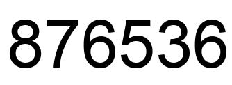 Number 876536 black image