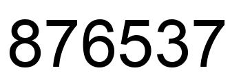 Number 876537 black image