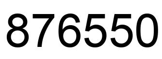 Number 876550 black image