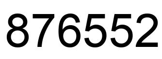 Number 876552 black image