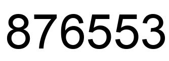 Number 876553 black image