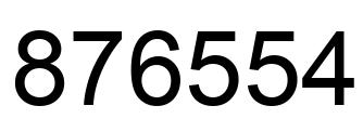 Number 876554 black image