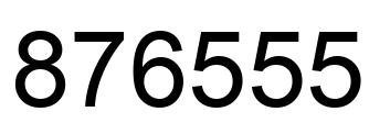 Number 876555 black image