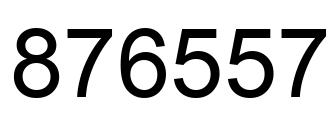Number 876557 black image