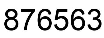 Number 876563 black image