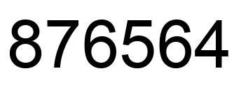 Number 876564 black image