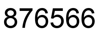 Number 876566 black image