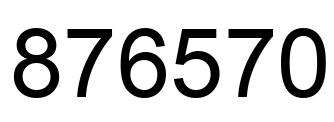 Number 876570 black image