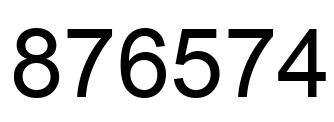 Number 876574 black image