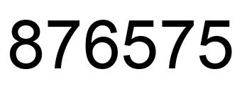 Number 876575 black image