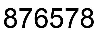 Number 876578 black image