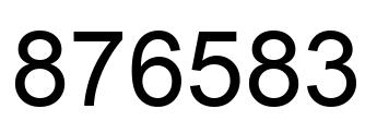 Number 876583 black image