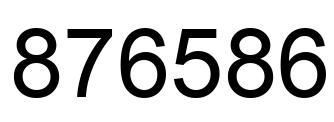 Number 876586 black image