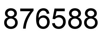 Number 876588 black image