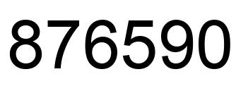 Number 876590 black image