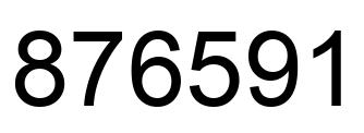 Number 876591 black image