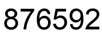 Number 876592 black image