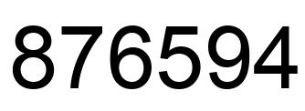 Number 876594 black image