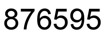 Number 876595 black image